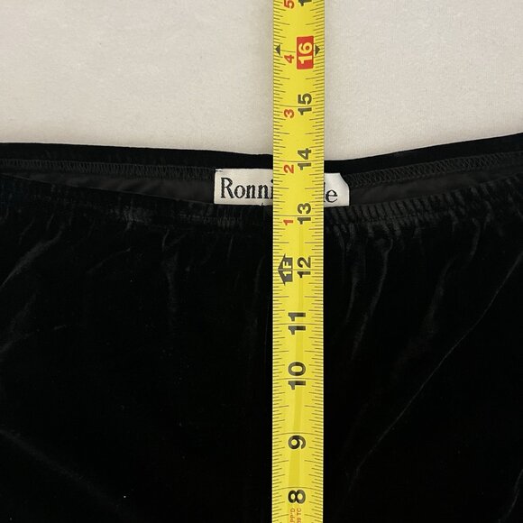 Ronnie Nicole Women Pull-on Black Velvet Pants Sz XL Elastic Waist Straight NWT - Picture 7 of 9